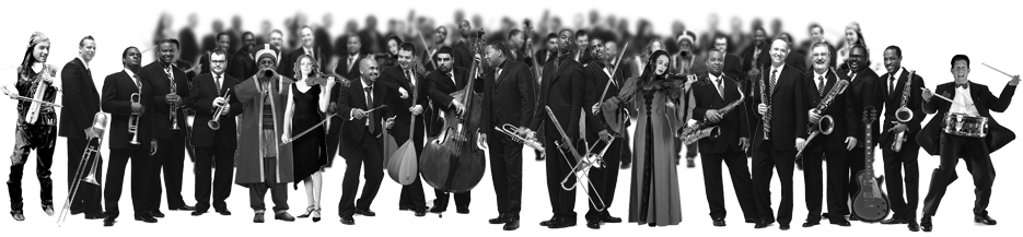 Orkestra i&ccedil;erisindeki uyumu g&ouml;stermek i&ccedil;in resim
